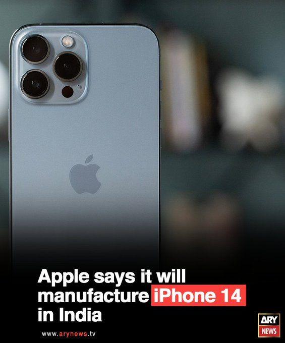 Apple says it will manufacture iPhone 14 in India